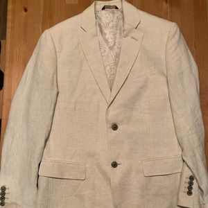 Men's 100% Linen 2-Button Blazer, Size S 36-38